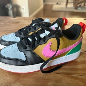 Nike Kids' Black, Pink, and Gold Sneakers